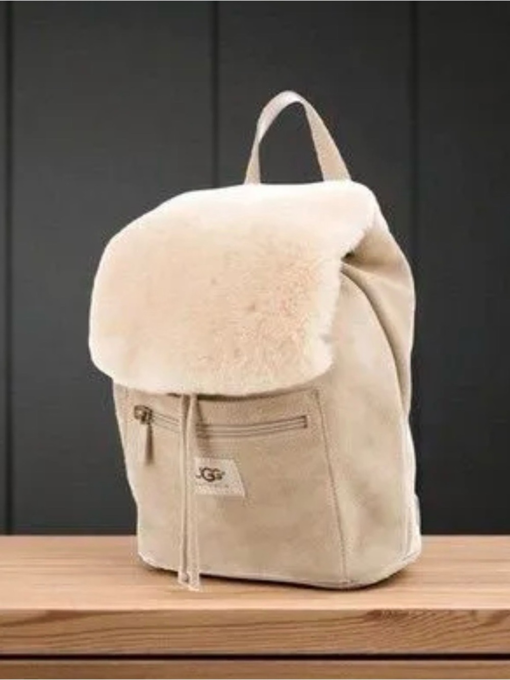 UGG Shearling Flap Backpack in Chestnut
